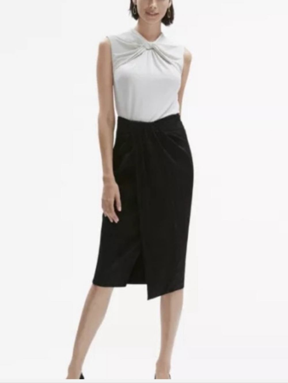 MM Lafleur Lenox Rosette Onyx Skirt Women’s Sz 10 NWT